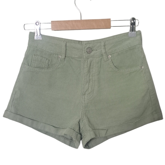 PacSun Pants - PacSun Green Corduroy Mom Shorts Women’s Size 25